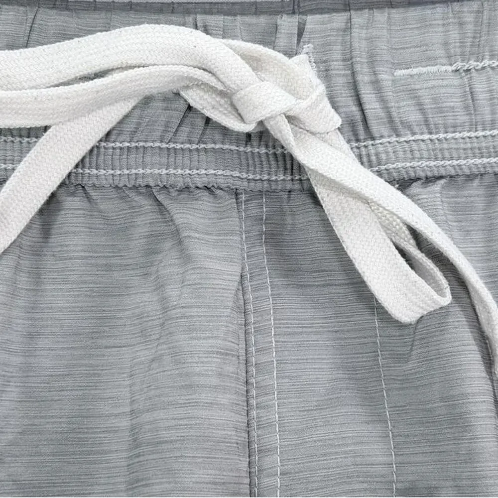 Nike Dri-Fit Mens Large Heather Gray Athletic Training Shorts Drawstring Gym